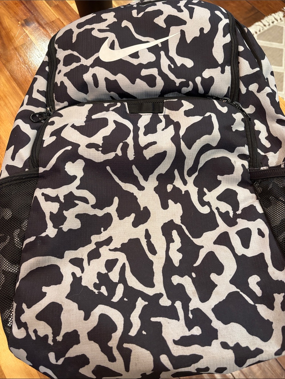 Nike Black & White Camo-Print Men's Backpack